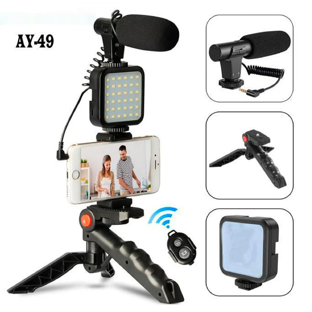 KIT DE GRABACION DE VIDEO CON TRIPODE