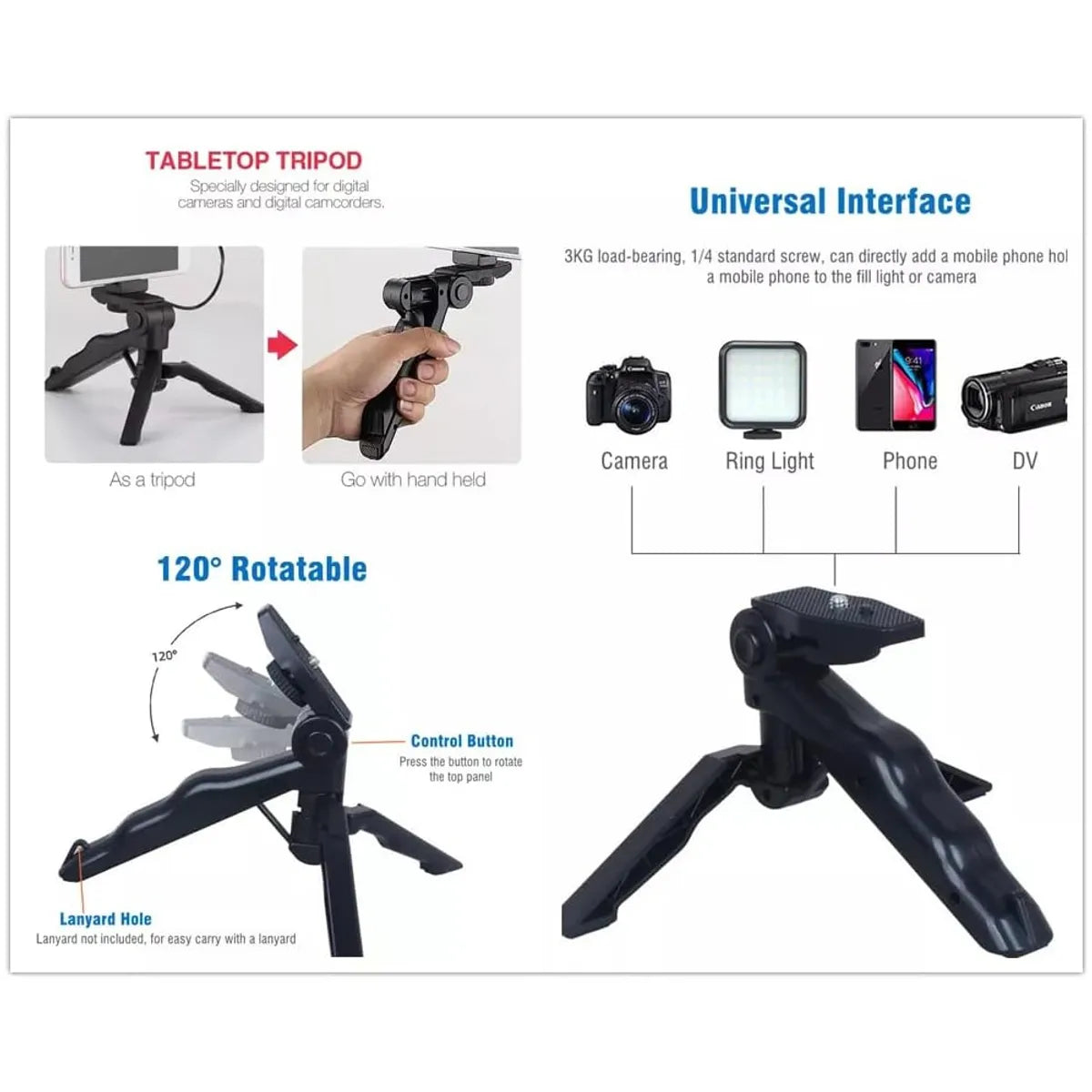 VIDEO RECORDING KIT WITH TRIPOD